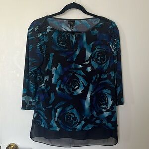 Worthington small Blue Blouse long sleeve